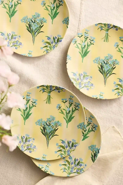 Terrain Floral Melamine Side Plates, Set Of 4