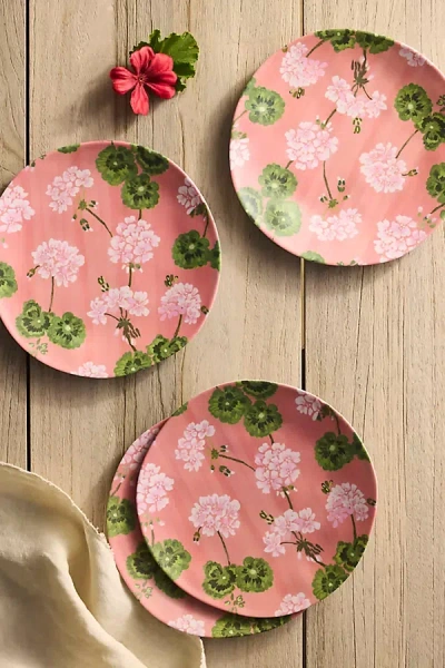 Terrain Floral Melamine Side Plates, Set Of 4