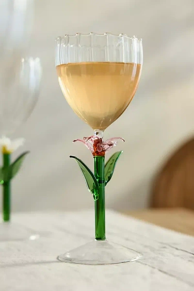 Terrain Floral Stem Wine Glass