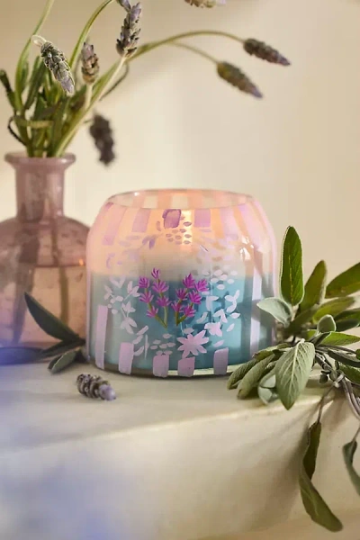 Terrain Floral Stripe Candle