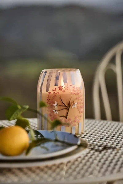 Terrain Floral Stripe Candle In Multi