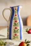 Terrain Floral Stripe Stoneware Pitcher