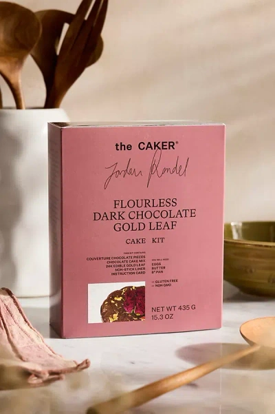 Terrain Flourless Dark Chocolate Gold Leaf Cake Kit In Pink