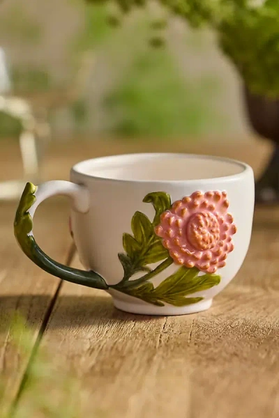 Terrain Flower Of The Month Stoneware Mug In Neutral