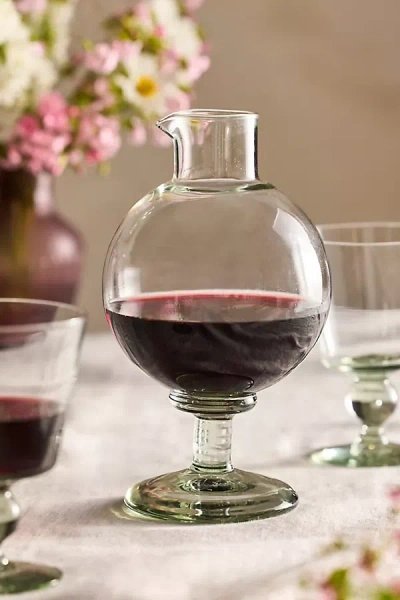 Terrain Footed Glass Orb Decanter In Multicolor