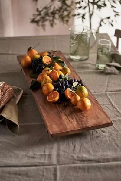 Terrain Footed Mango Wood Serving Board In Red