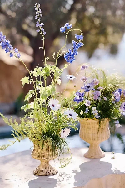Terrain Footed Rattan Urn Planter