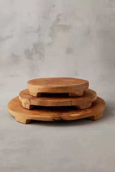 TERRAIN Footed Teak Serving Board