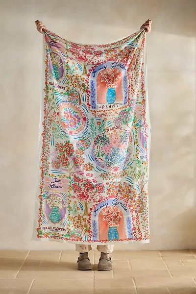 Terrain For My Garden Cotton Scarf In Multi
