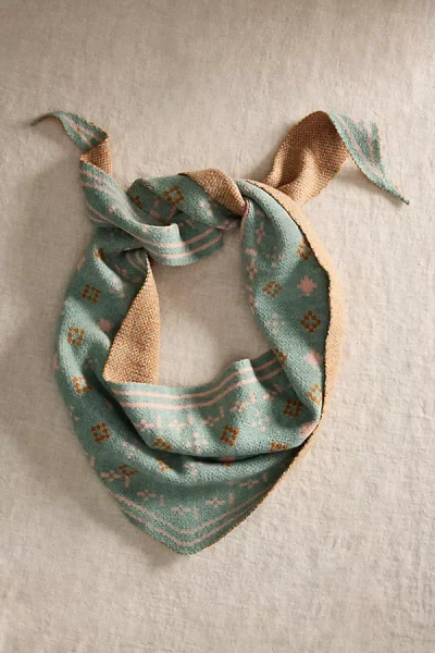 Terrain Foulard Triangle Scarf In Blue