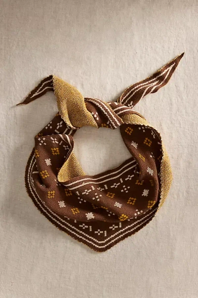 Terrain Foulard Triangle Scarf In Brown