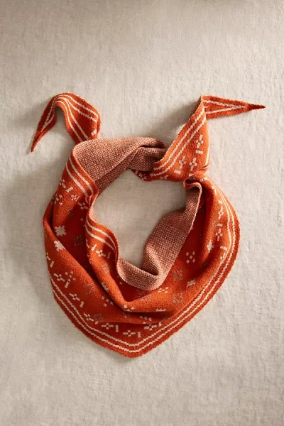 Terrain Foulard Triangle Scarf In Orange