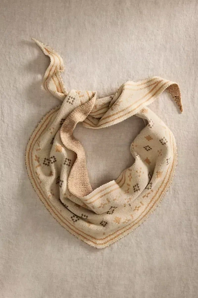 Terrain Foulard Triangle Scarf In White