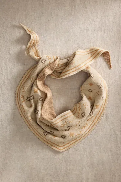 Terrain Foulard Triangle Scarf In White