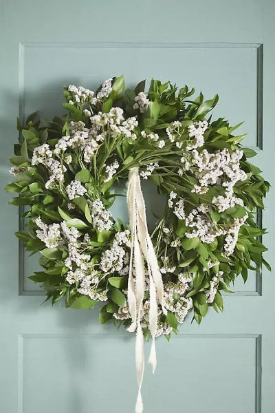Terrain Fresh Ruscus + Statice Wreath In Green
