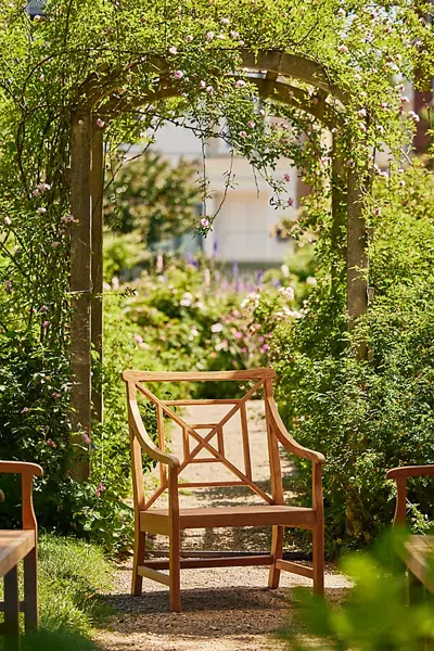 Terrain Fretwork Teak Chair In Neutral