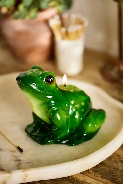 Terrain Frog Candle In Green