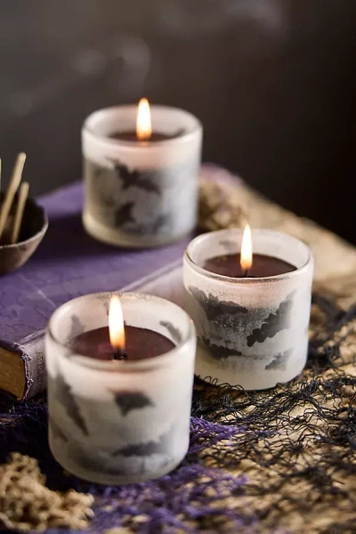 Terrain Frosted Bat Candles, Set Of 6 In Neutral