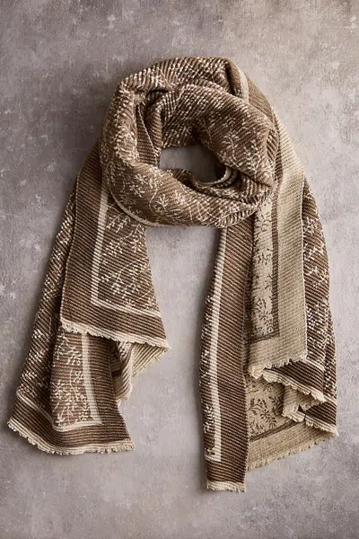 Terrain Garden Floral Crinkle Scarf In Green