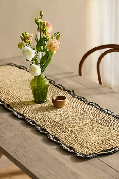 Terrain Garden Party Raffia Runner In Black