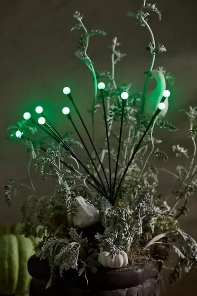 Terrain Ghostly Green Solar Led Firefly Stake Lights, Set Of 2