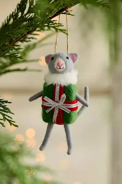 Terrain Gift Cat Felt Critter In Green