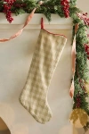 Terrain Gingham Cotton Stocking In Neutral