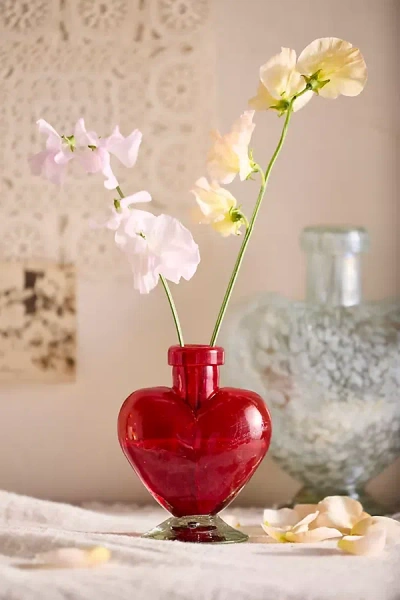 Terrain Glass Heart Bud Vase