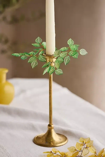 Terrain Glass Leaves Candle Cuff In Multicolor
