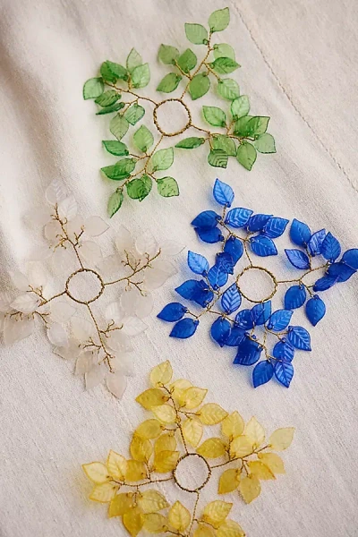 Terrain Glass Leaves Candle Cuff In Yellow