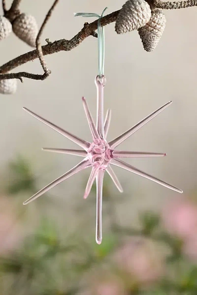 Terrain Glass Starburst Ornament In Pink