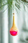 Terrain Glitter Droplet Glass Ornament In Multi