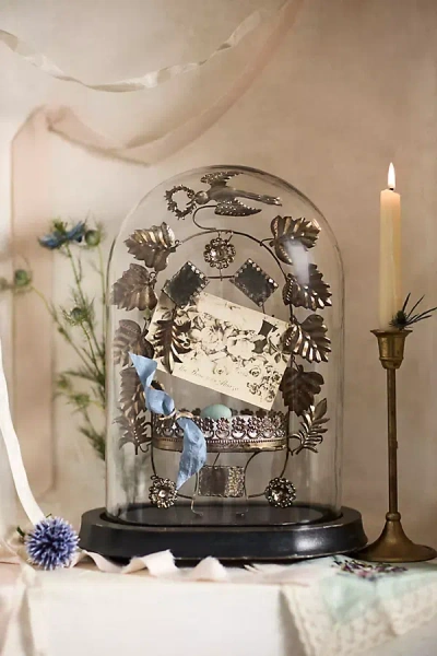 Terrain Globe De Mariée Glass Keepsake Cloche In Metallic