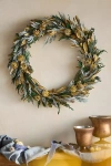 Terrain Golden Cedar Dried Wreath In Green