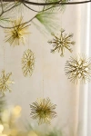 Terrain Golden Snowflake Ornaments, Set Of 18