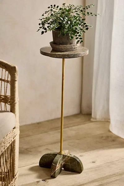 Terrain Gray Marble Side Table