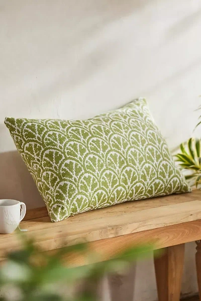 Terrain Green Fan Outdoor Pillow