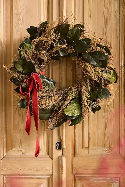 Terrain Green Holiday Dried Wreath