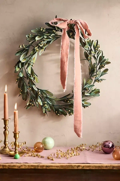 Terrain Green Mistletoe Iron Wreath