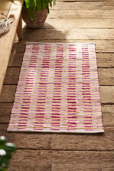 Terrain Hand-woven Rag Rug In Red