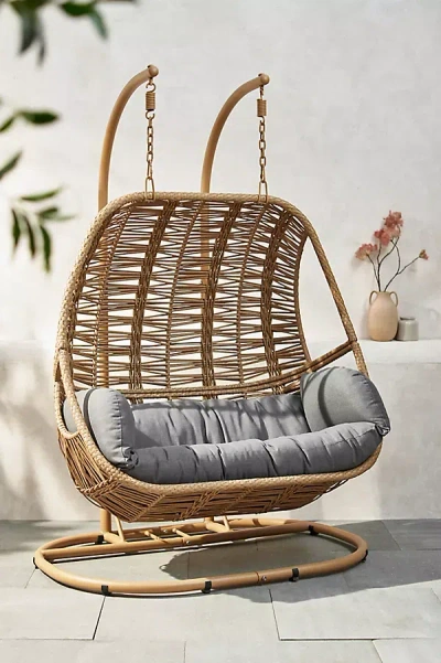 Terrain Hanging Basket Two Seat Chair In Brown
