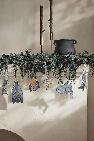 Terrain Hanging Bats Paper Garland In Green