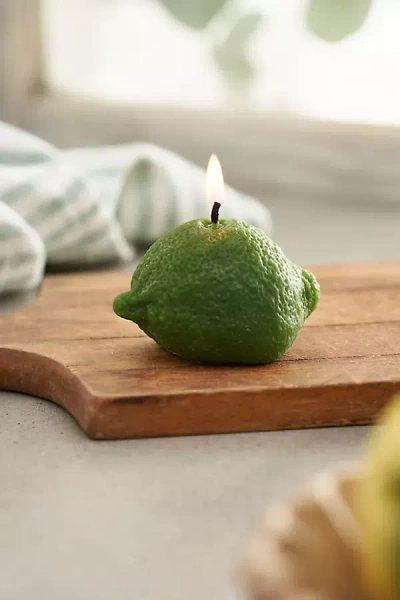 Terrain Happy Organics Lime Beeswax Candle In Green