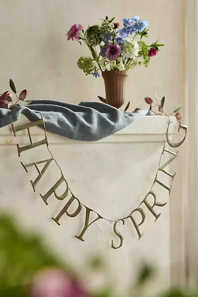 Terrain Happy Spring Floral Iron Garland