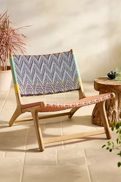 Terrain Havana Wicker + Teak Armless Chair, Global In Multi