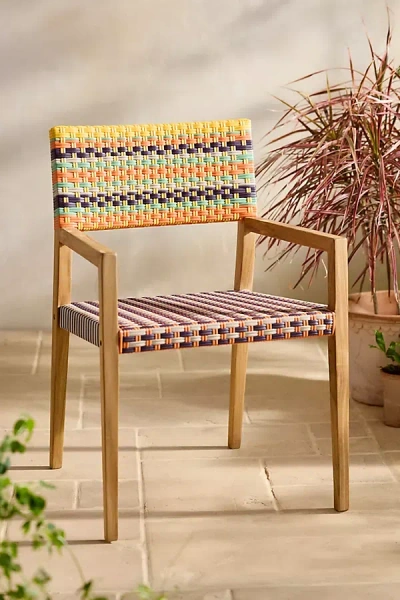 Terrain Havana Wicker + Teak Dining Chair, Global In Multi