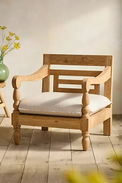 Terrain Haven Teak Lounge Chair In Nude