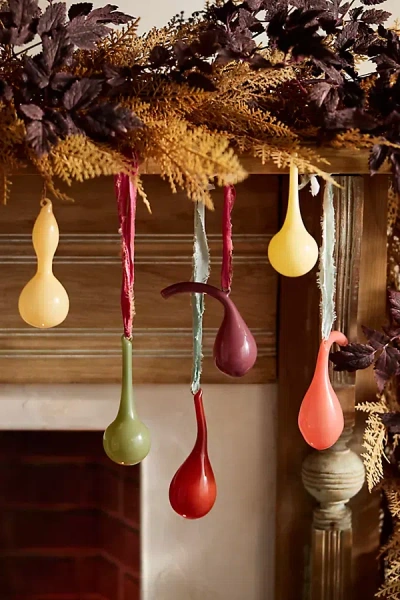 Terrain Heirloom Gourd Glass Ornaments, Set Of 6