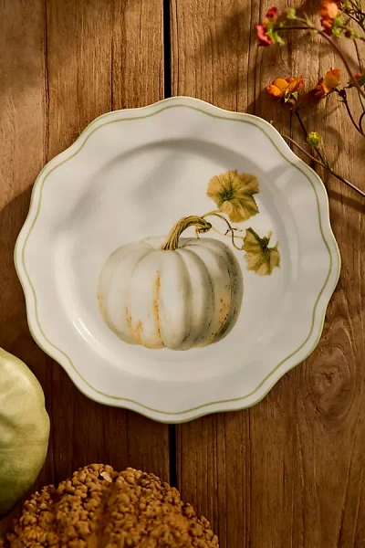 Terrain Heirloom Pumpkin Scalloped Stoneware Plate