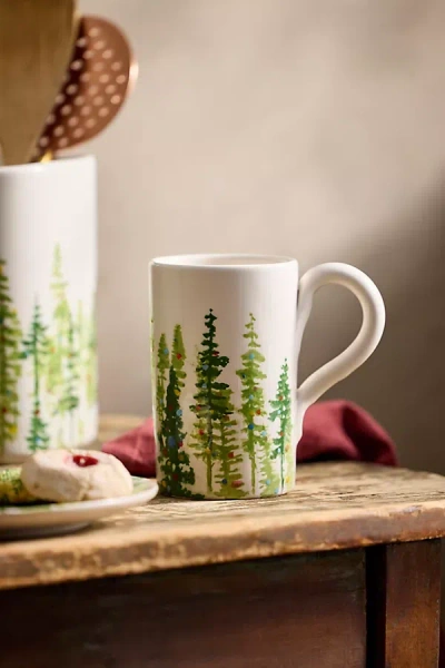 Terrain Holiday Forest Stoneware Mug In White